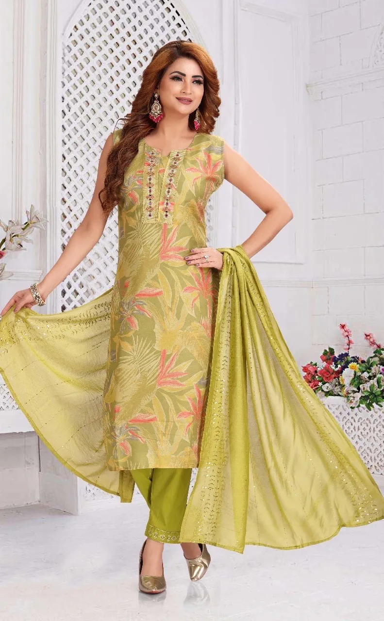 Women’s Rayon Silk 3-Piece Set