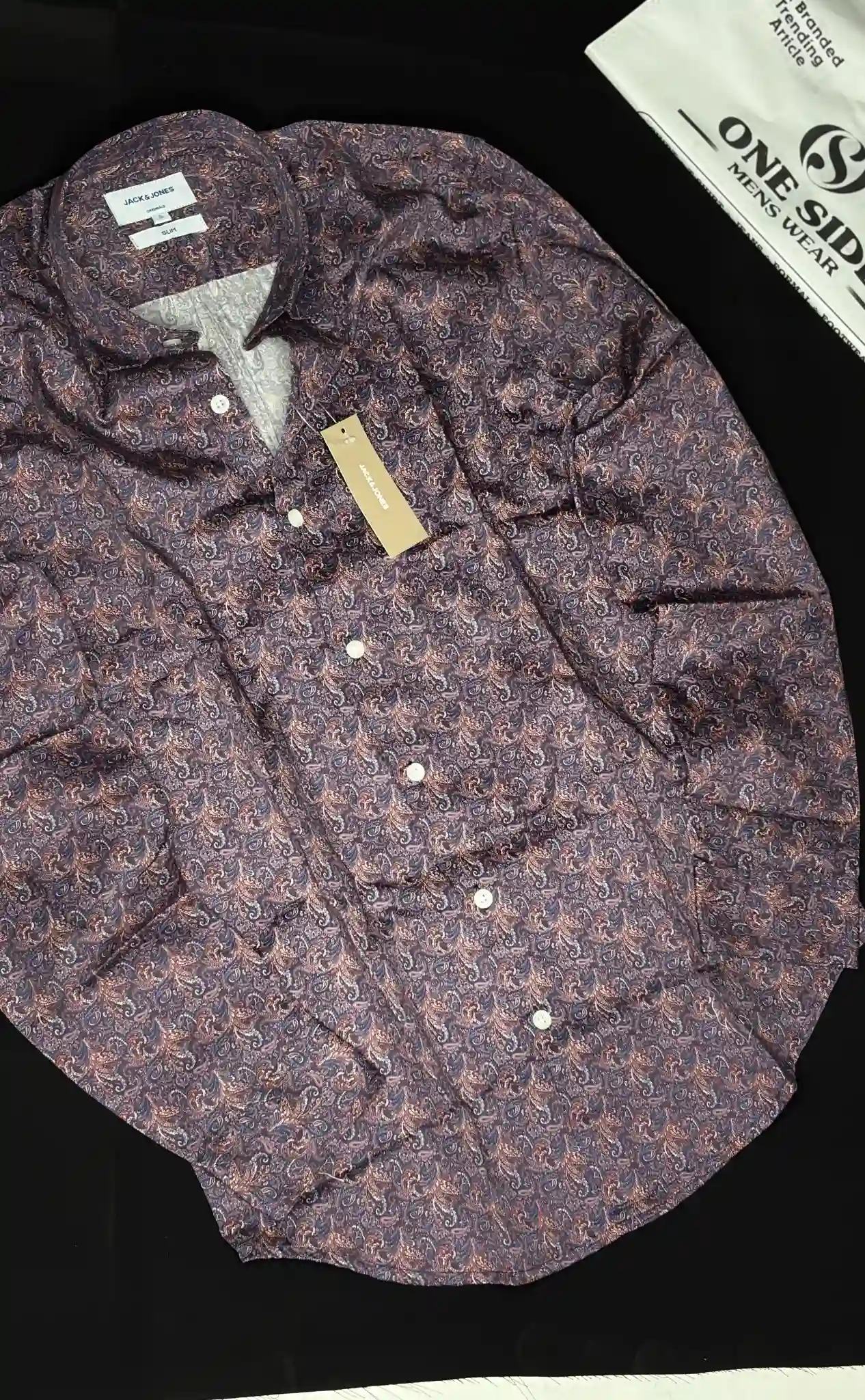 Men's Paisley Print Slim Fit Casual Shirt