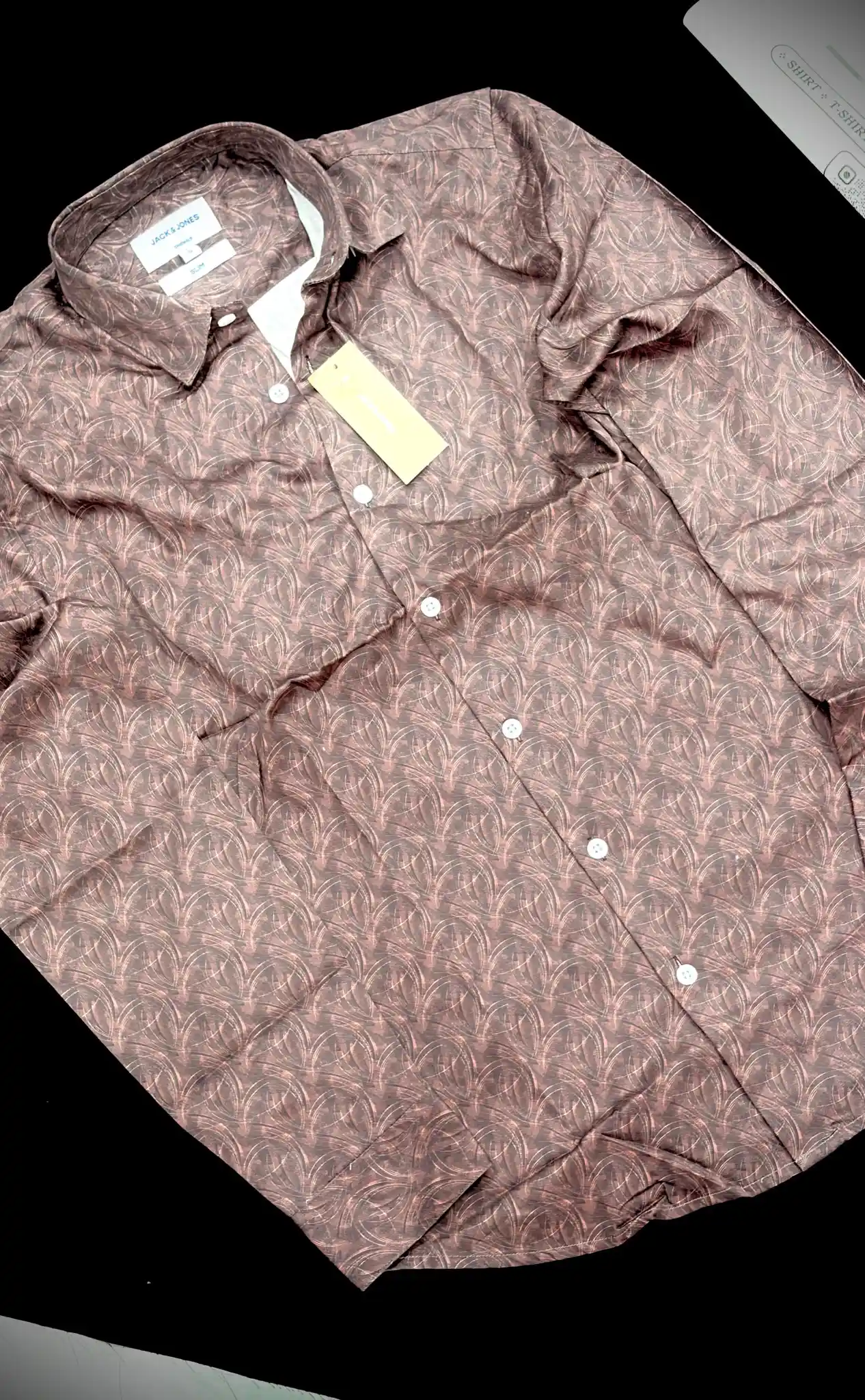 Abstract Print Casual Button-Down Shirt