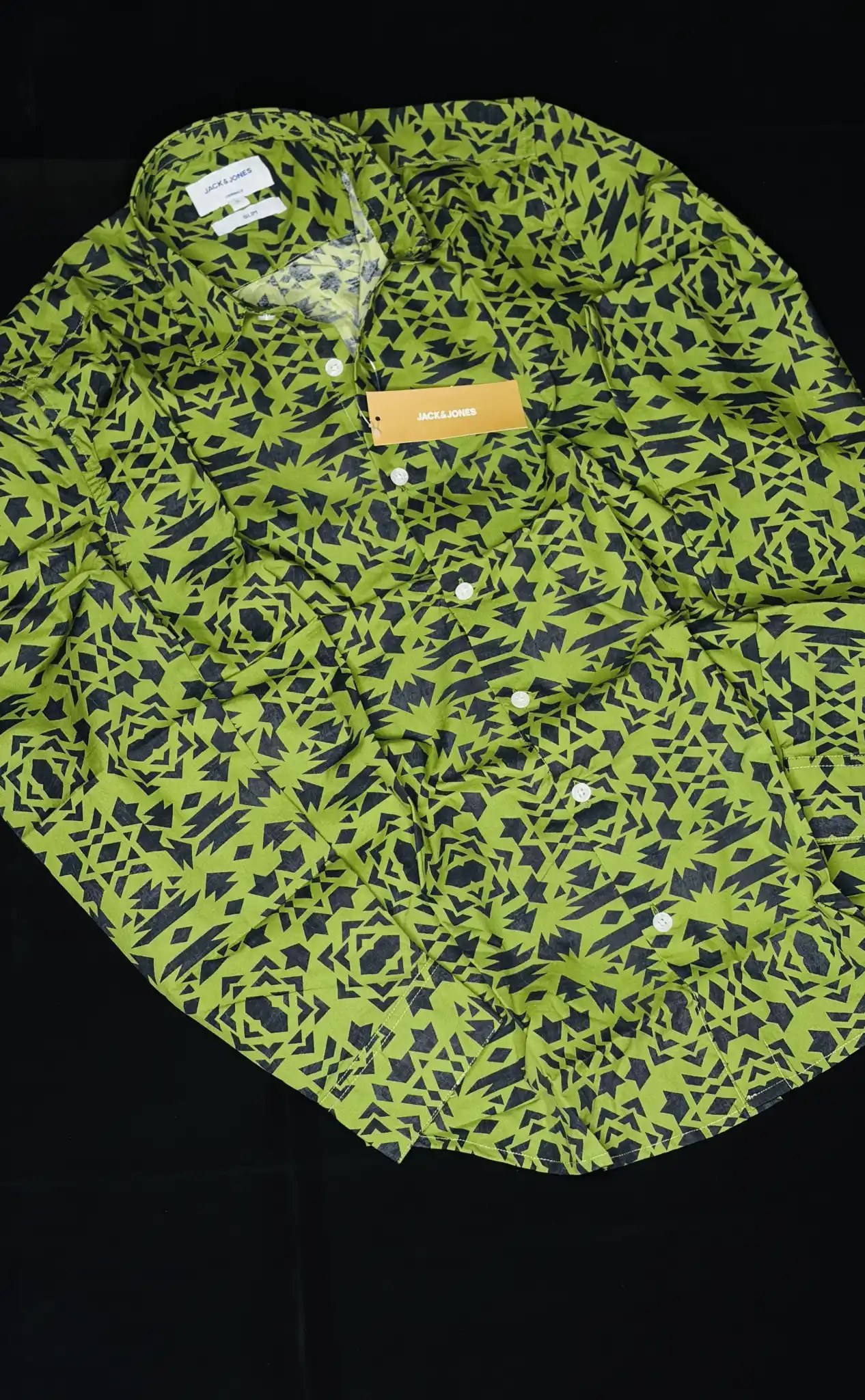 Men's Abstract Print Casual Shirt with Full Sleeves