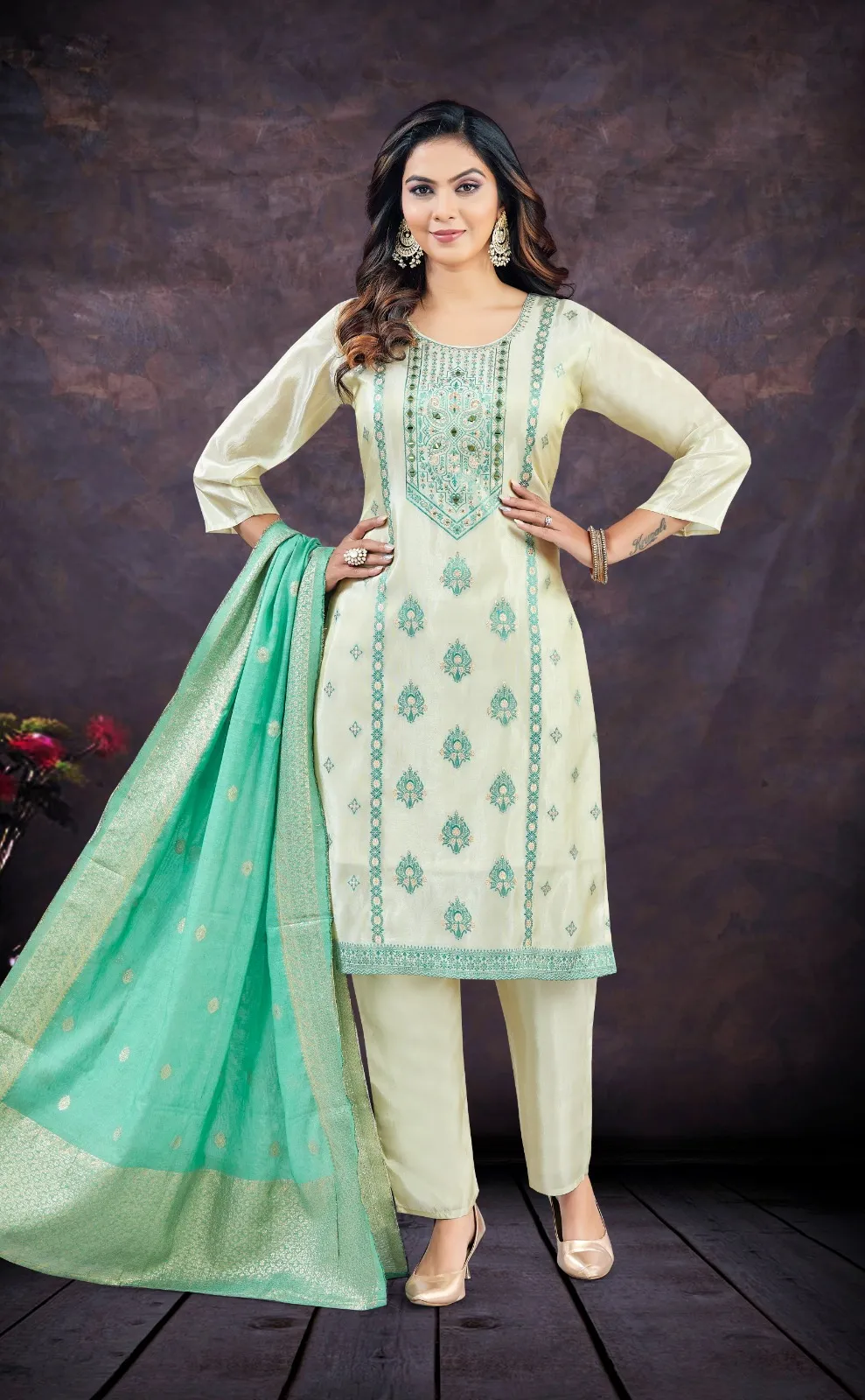 Elegant Embroidered Straight Cut Kurta for Women